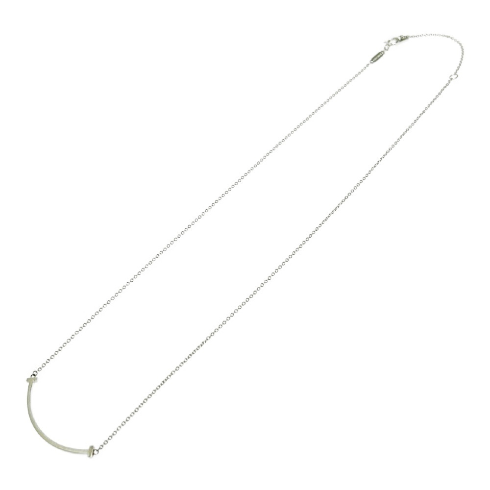 TIFFANY Co Silver T Smile Necklace